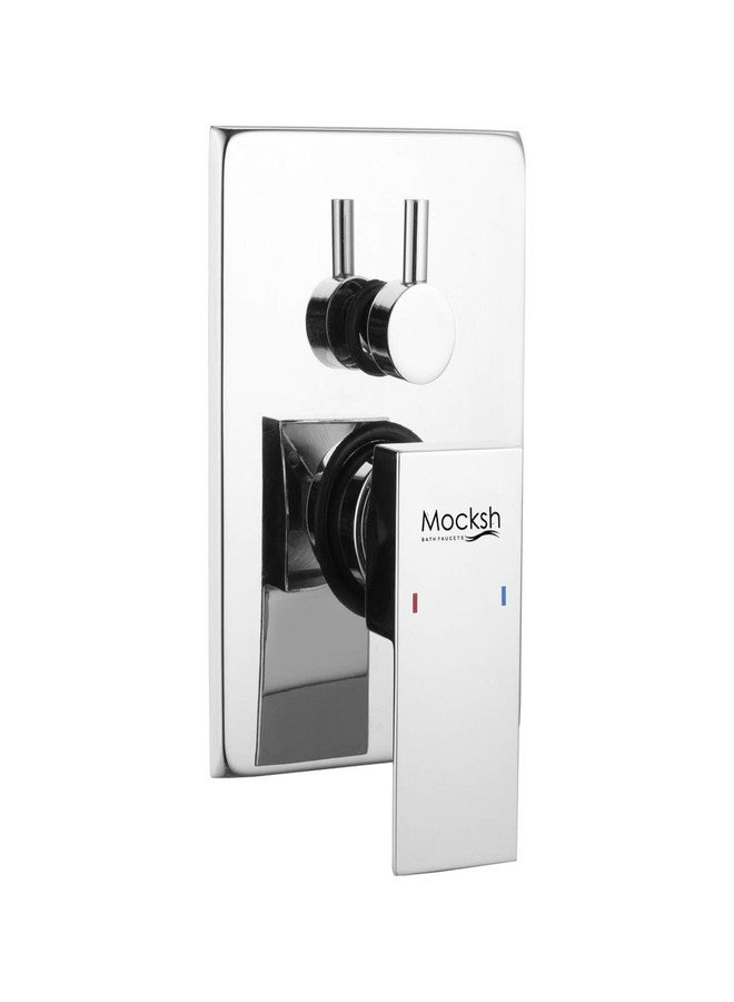 Mocksh Kube Brass Single Lever 3 Inlet / 5 Way Diverter with Exposed Parts Kit Complete Chrome, EXTANT High Flow Diverter Faucet Wall Concealed Diverter Faucet - Image 2